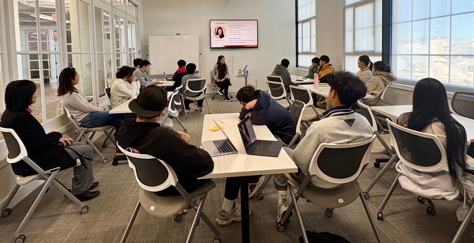 Students listening to a speaker during a YELIC learning session